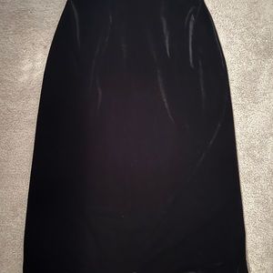 DKNY Long black velvet skirt